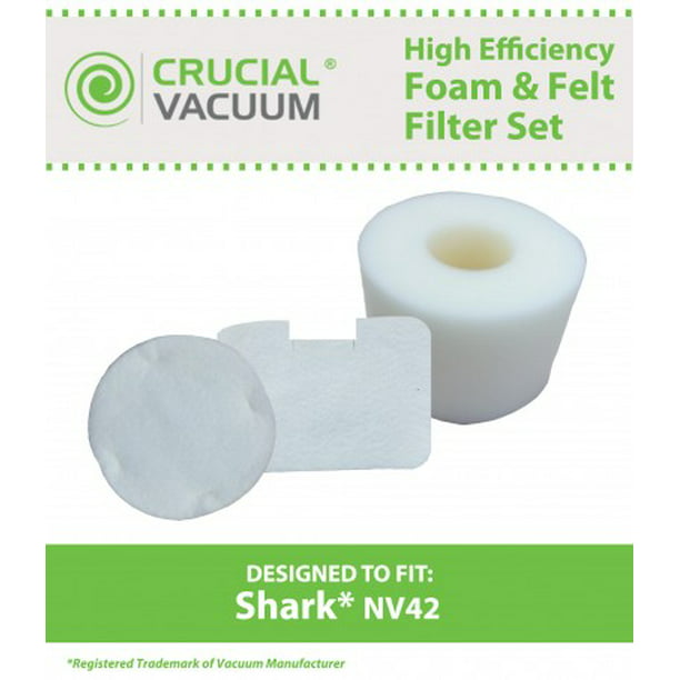 Fits UV402 UV410 Nispira Foam Filter Set Compatible with Shark NV42 Deluxe Upright Vacuum Cleaner NV42 NV46C Compared to Part #XFF36 2 Sets NV44 NV36 NV36A NV46 